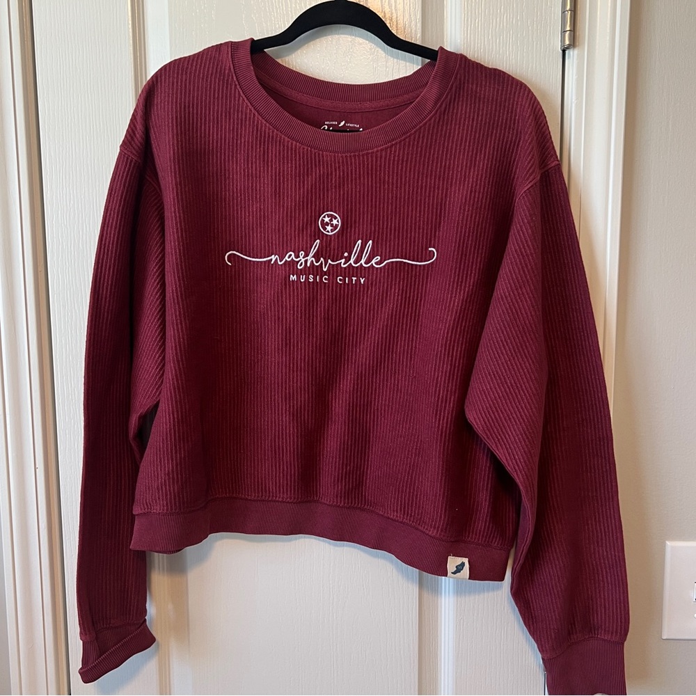 LEAGUE Corded Nashville cropped pullover